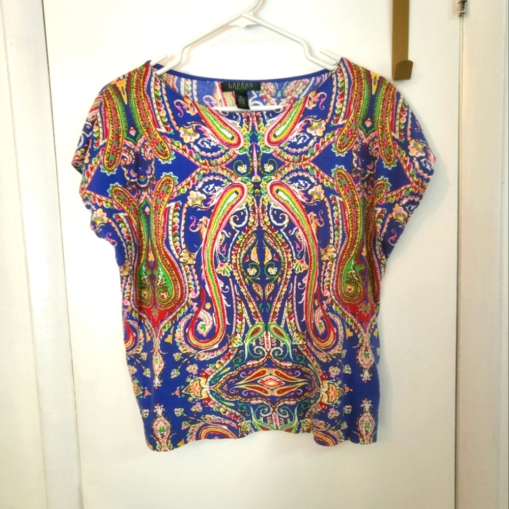 Ralph Lauren Paisley Top Short Sleeve